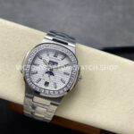 TW Factory Patek Philippe Nautilus 57261A-010 40mm Full Steel Diamond Bezel White Dial (1) TW Factory Patek Philippe Nautilus 5726/1A-010 40mm Full Steel Diamond Bezel White Dial