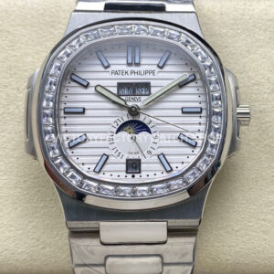 TW Factory Patek Philippe Nautilus 5726 1A 010 white dial diamond bezel