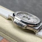 TW Factory Patek Philippe Nautilus 5726/1A-010 40mm White Rubber Strap Diamond Bezel White Dial