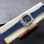 TW Factory Patek Philippe Nautilus 5726/1A-014 40mm Blue Rubber Strap Diamond Bezel Blue Dial