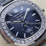 TW Factory Patek Philippe Nautilus 57261A-014 40mm Full Steel Diamond Bezel Blue Dial (7) TW Factory Patek Philippe Nautilus 5726/1A-014 40mm Full Steel Diamond Bezel Blue Dial