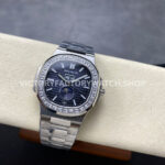 TW Factory Patek Philippe Nautilus 57261A-014 40mm Full Steel Diamond Bezel Blue Dial (8) TW Factory Patek Philippe Nautilus 5726/1A-014 40mm Full Steel Diamond Bezel Blue Dial