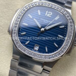 TW Factory Patek Philippe Nautilus 7118/1200A-001 35.2mm Full Steel Diamond Bezel Blue Dial