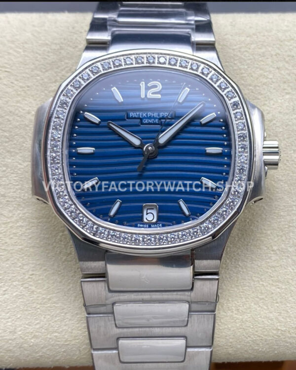 TW Nautilus blue dial steel diamond bezel 35.2mm