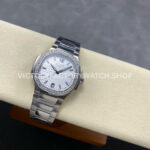 TW Factory Patek Philippe Nautilus 71181200A-010 Diamond Bezel White Dial (2) TW Factory Patek Philippe Nautilus 7118/1200A-010 35.2mm Full Steel Diamond Bezel White Dial