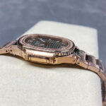 TW Factory Patek Philippe Nautilus 71181200R-010 Rose Gold Diamond Bezel Golden Champagne Dial (1) TW Factory Patek Philippe Nautilus 7118/1200R-010 35.2mm Full Rose Gold Diamond Bezel Golden Champagne Dial