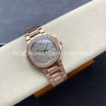 TW Factory Patek Philippe Nautilus 71181200R-010 Rose Gold Diamond Bezel Golden Champagne Dial (3) TW Factory Patek Philippe Nautilus 7118/1200R-010 35.2mm Full Rose Gold Diamond Bezel Golden Champagne Dial
