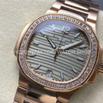 TW Factory Patek Philippe Nautilus 71181200R-010 Rose Gold Diamond Bezel Golden Champagne Dial (4) TW Factory Patek Philippe Nautilus 7118/1200R-010 35.2mm Full Rose Gold Diamond Bezel Golden Champagne Dial