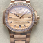 TW Nautilus golden brown dial two tone diamond bezel 35.2mm
