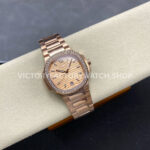 TW Factory Patek Philippe Nautilus 7118/1200R-010 35.2mm Full Rose Gold Diamond Bezel Golden brown Dial