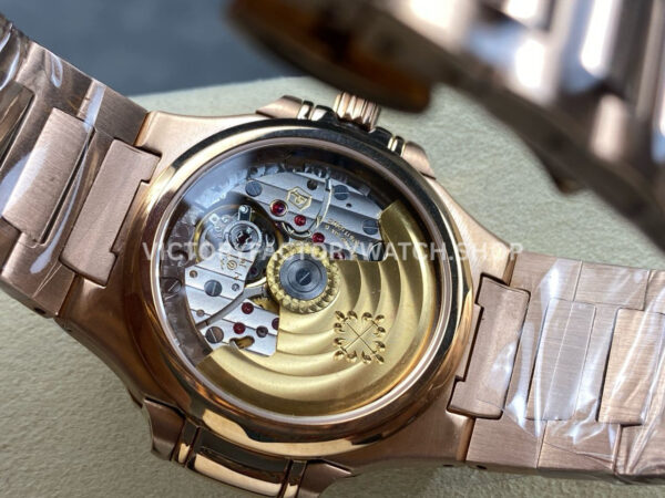 TW Factory Patek Philippe Nautilus 7118/1200R-010 35.2mm Full Rose Gold Diamond Bezel Golden brown Dial