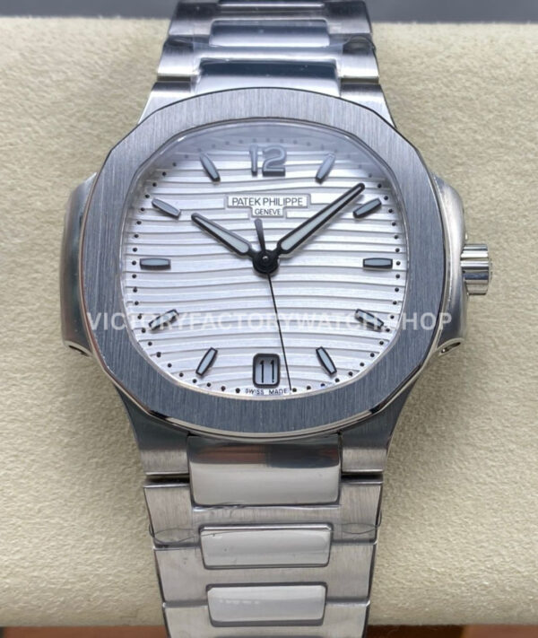 TW Factory Patek Philippe Nautilus 71181A-010 White Dial (4) TW Nautilus white dial full steel 35.2mm minimal look