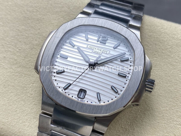 TW Factory Patek Philippe Nautilus 71181A-010 White Dial (7) TW Factory Patek Philippe Nautilus 71181A-010 35.2mm Full Steel White Dial