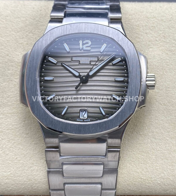 TW Factory Patek Philippe Nautilus 71181A-011 Grey Dial (1) TW Nautilus steel grey dial 35.2mm understated profile