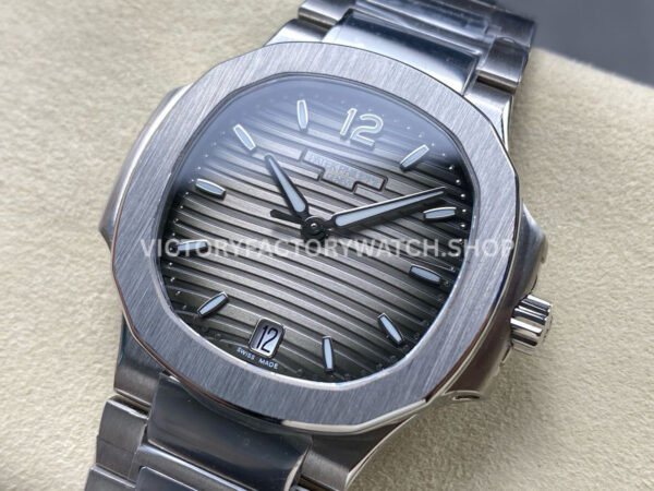TW Factory Patek Philippe Nautilus 71181A-011 Grey Dial (6) TW Factory Patek Philippe Nautilus 7118/1A-011 35.2mm Full Steel Grey Dial
