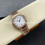 TW Factory Patek Philippe Nautilus 71181R-001 Rose Gold Diamond Bezel White Dial (5) TW Factory Patek Philippe Nautilus 71181R-001 35.2mm Full Rose Gold Diamond Bezel White Dial
