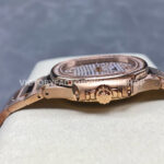 TW Factory Patek Philippe Nautilus 71181R-001 Rose Gold Diamond Bezel White Dial (6) TW Factory Patek Philippe Nautilus 71181R-001 35.2mm Full Rose Gold Diamond Bezel White Dial