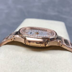 TW Factory Patek Philippe Nautilus 71181R-001 Rose Gold Diamond Bezel White Dial (7) TW Factory Patek Philippe Nautilus 71181R-001 35.2mm Full Rose Gold Diamond Bezel White Dial