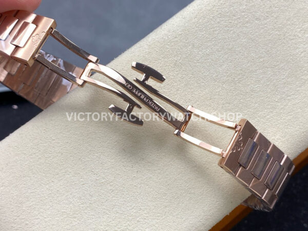 TW Factory Patek Philippe Nautilus 71181R-001 Rose Gold White Dial (1) TW Factory Patek Philippe Nautilus 7118/1R-001 35.2mm Full Rose Gold White Dial