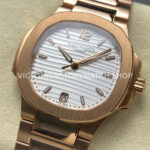 TW Factory Patek Philippe Nautilus 71181R-001 Rose Gold White Dial (10) TW Factory Patek Philippe Nautilus 7118/1R-001 35.2mm Full Rose Gold White Dial