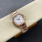 TW Factory Patek Philippe Nautilus 71181R-001 Rose Gold White Dial (2) TW Factory Patek Philippe Nautilus 7118/1R-001 35.2mm Full Rose Gold White Dial