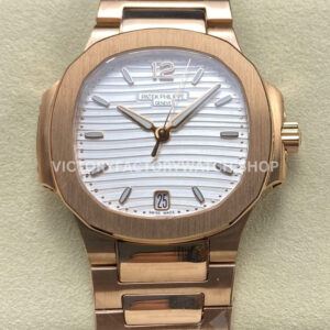 TW Nautilus 7118 white dial rose gold 35.2mm dress style