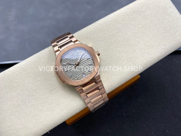 TW Factory Patek Philippe Nautilus 7118/1R 35.2mm Full Rose Gold Champagne Dial