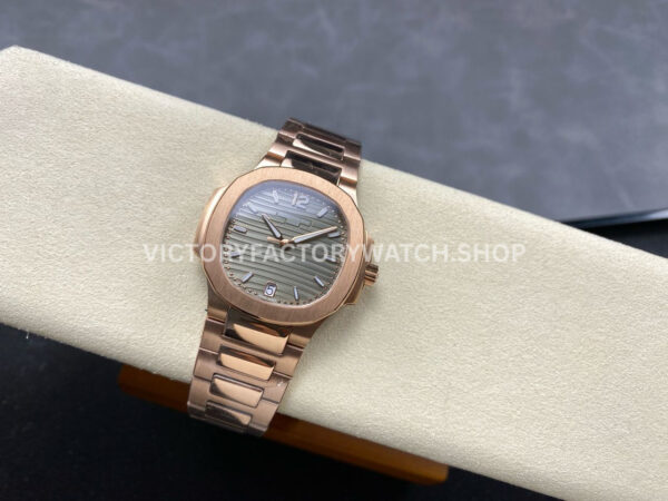 TW Factory Patek Philippe Nautilus 7118/1R 35.2mm Full Rose Gold Champagne Dial