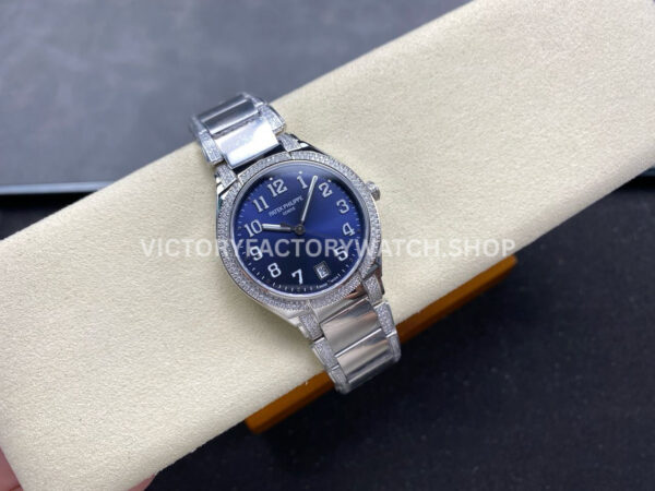 TW Factory Patek Philippe Twenty~4 7300/1200A-001 36mm Diamond Bezel Arabic Numerals Blue Dial
