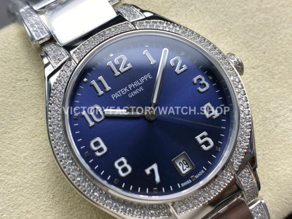 TW Factory Patek Philippe Twenty~4 7300/1200A-001 36mm Diamond Bezel Arabic Numerals Blue Dial