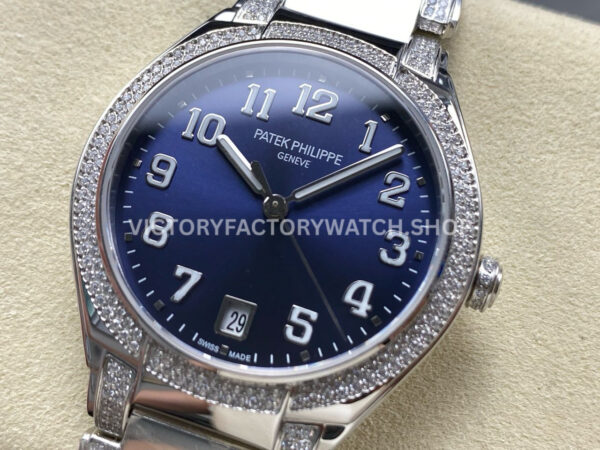 TW Factory Patek Philippe Twenty~4 7300/1200A-001 36mm Diamond Bezel Arabic Numerals Blue Dial