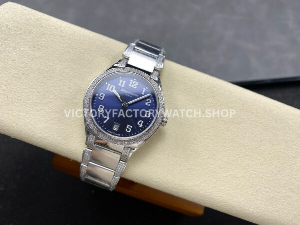 TW Factory Patek Philippe Twenty~4 7300/1200A-001 36mm Diamond Bezel Arabic Numerals Blue Dial