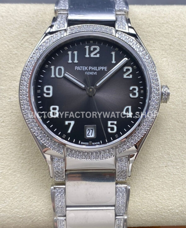 TW Factory Patek Philippe Twenty~4 7300 grey Arabic numerals diamond bezel