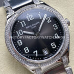 TW Factory Patek Philippe Twenty~4 7300/1200A-010 36mm Diamond Bezel Arabic Numerals Grey Dial