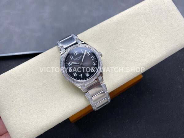 TW Factory Patek Philippe Twenty~4 7300/1200A-010 36mm Diamond Bezel Arabic Numerals Grey Dial