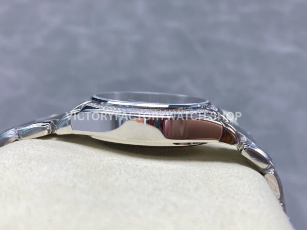 TW Factory Patek Philippe Twenty~4 73001200A-010 Diamond Bezel Grey Dial (4) TW Factory Patek Philippe Twenty~4 7300/1200A-010 36mm Diamond Bezel Grey Dial