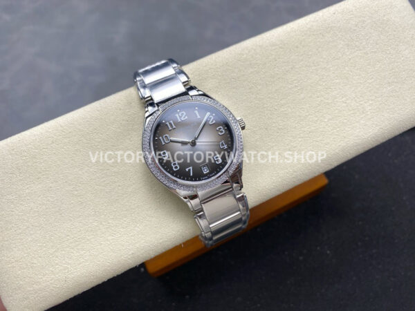 TW Factory Patek Philippe Twenty~4 73001200A-010 Diamond Bezel Grey Dial (6) TW Factory Patek Philippe Twenty~4 7300/1200A-010 36mm Diamond Bezel Grey Dial