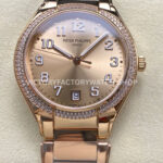 TW Factory Patek Philippe Twenty~4 7300 rose gold brown dial diamond bezel