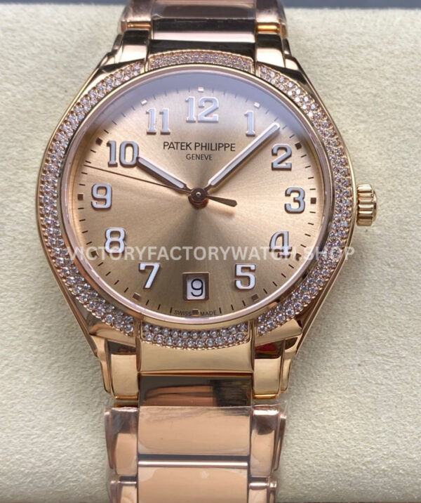 TW Factory Patek Philippe Twenty~4 7300 rose gold brown dial diamond bezel