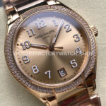 TW Factory Patek Philippe Twenty~4 7300/1200R-001 36mm Rose Gold Diamond Bezel Brown Dial