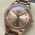 TW Factory Patek Philippe Twenty~4 7300/1200R-001 36mm Rose Gold Diamond Bezel Brown Dial