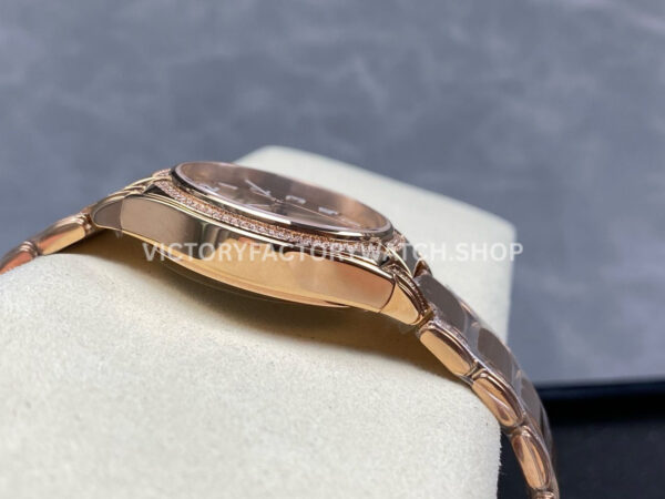 TW Factory Patek Philippe Twenty~4 73001200R Rose Gold Diamond Bezel Gold Dial (7) TW Factory Patek Philippe Twenty~4 7300/1200R 36mm Rose Gold Diamond Bezel Gold Dial