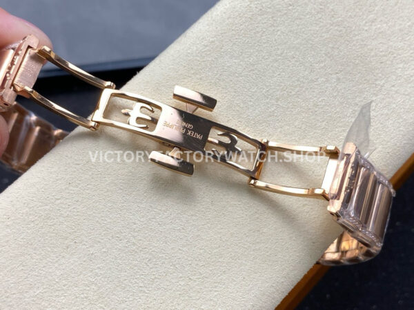 TW Factory Patek Philippe Twenty~4 73001200R Rose Gold Diamond Bezel Gold Dial (9) TW Factory Patek Philippe Twenty~4 7300/1200R 36mm Rose Gold Diamond Bezel Gold Dial