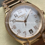 TW Factory Patek Philippe Twenty~4 73001201R-001 Rose Gold Diamond Bezel White Dial (4) TW Factory Patek Philippe Twenty~4 7300/1201R-001 36mm Rose Gold Diamond Bezel White Dial