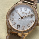TW Factory Patek Philippe Twenty~4 73001201R-001 Rose Gold Diamond Bezel White Dial (7) TW Factory Patek Philippe Twenty~4 7300/1201R-001 36mm Rose Gold Diamond Bezel White Dial