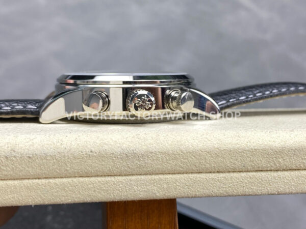 TW Factory Patek Philippe Pilot Travel Time Chronograph 5924G-001 42mm White Gold Arabic Numerals Green Dial