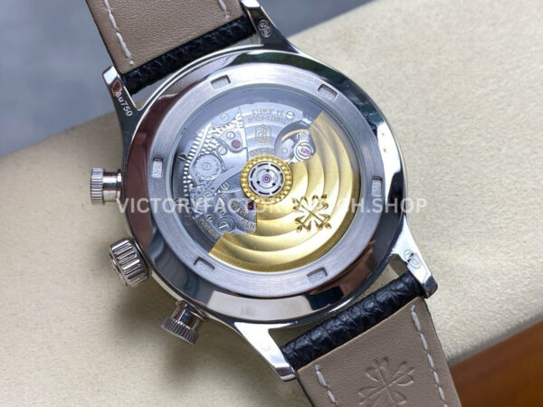 TW Factory Patek Philippe Pilot Travel Time Chronograph 5924G 42mm White Gold Arabic Numerals White Dial