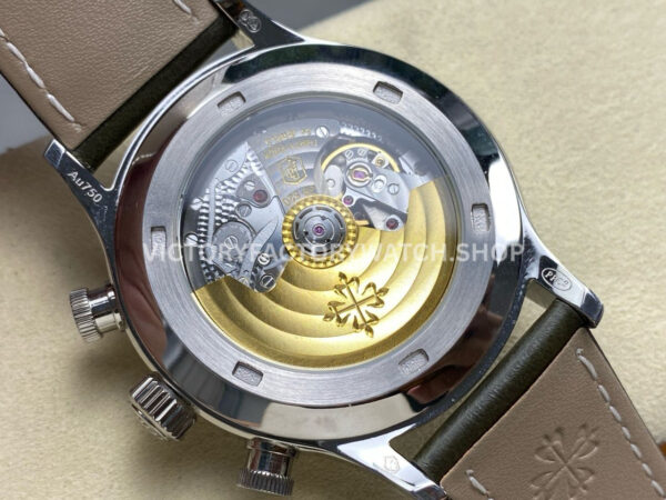 TW Factory Patek Philippe Pilot Travel Time Chronograph 5924G 42mm White Gold Arabic Numerals Black Dial