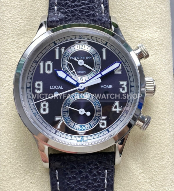 TW Factory Patek Philippe Pilot Travel Time Chronograph 5924G blue dial