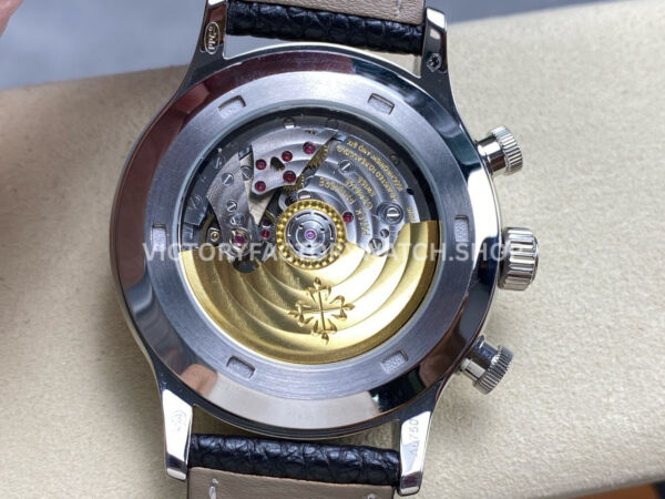 TW Factory Patek Philippe Pilot Travel Time Chronograph 5924G-001 42mm White Gold Arabic Numerals Green Dial